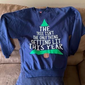 Hanes Comfort Blend Christmas Sweater | Blue